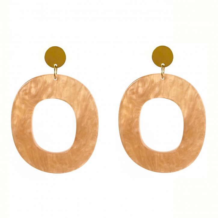Ohrhänger "Oval" Apricot