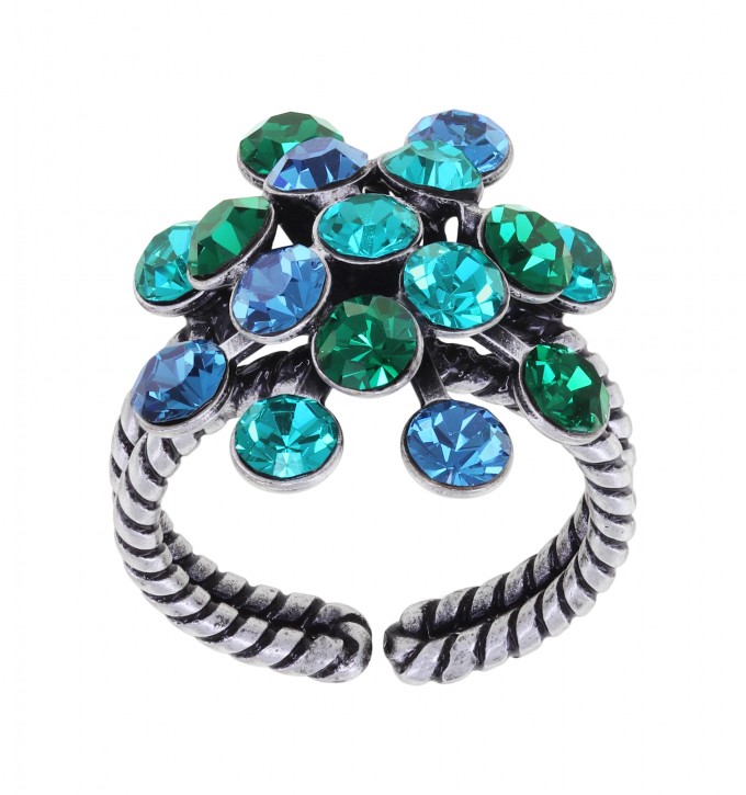 Ring "Magic Fireball" Classic Size Blue-Green