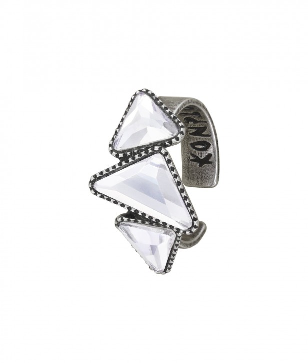 Ear cuff "Jumping Angles" White