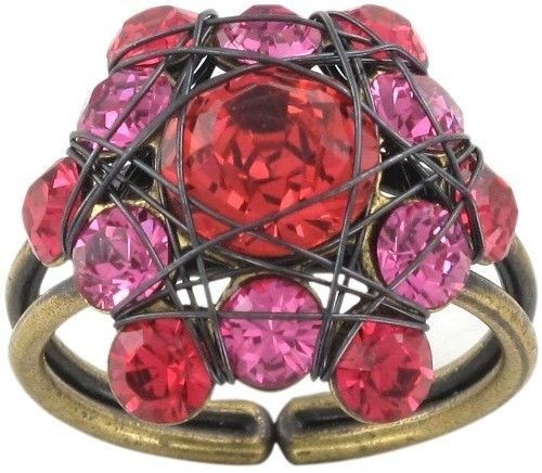 Ring "Bended Lights" Rosa-Lachs