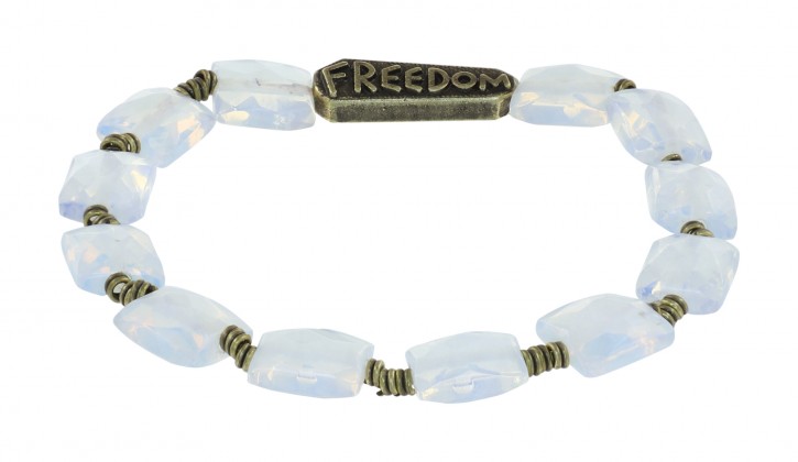 Armband "Speechless" White Freedom
