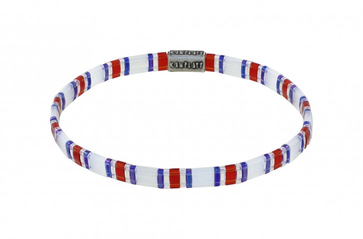 Armband "Tilala" Navy/White Weiß-Blau