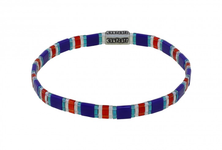 Armband "Tilala" Navy/White Blau-Rot