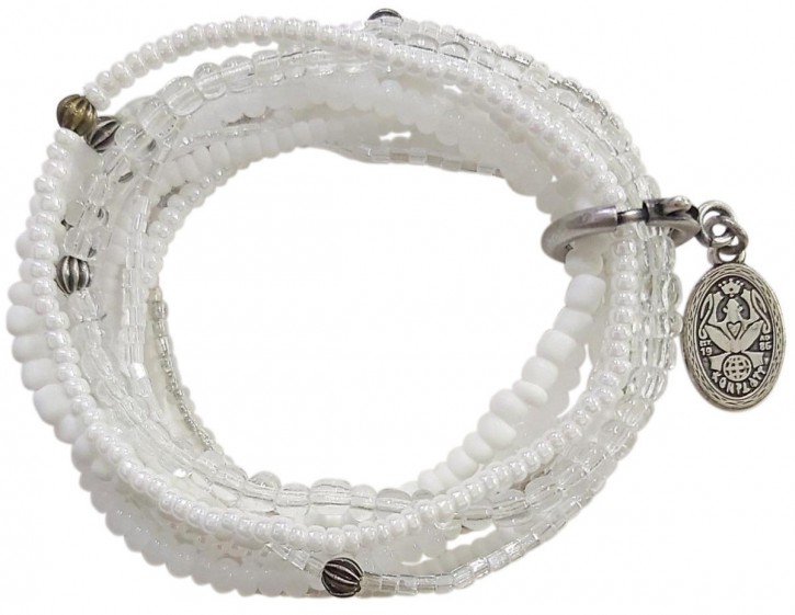 Armband "Petit Glamour d`Afrique" White Weiß