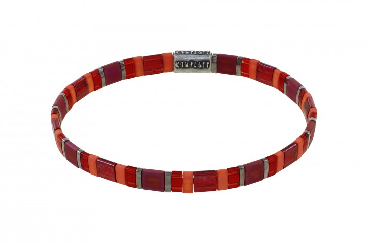 Armband "Tilala" Multi Rot-Koralle-Silber