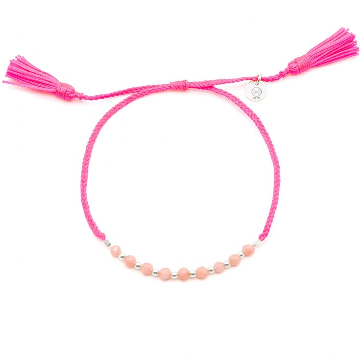 Armband "Airy" Pink Coral Silber