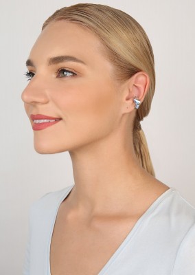 Ear cuff "Jumping Angles" White